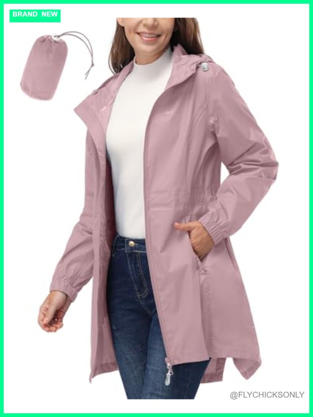 33,000ft Waterproof Packable Rain Jacket with Hood
